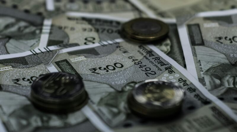 close up of indian money