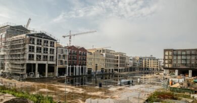 photo of construction sites with variety of modern architecture designs