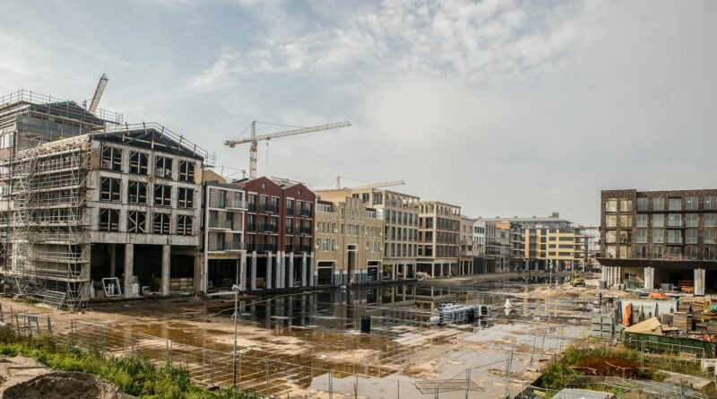 photo of construction sites with variety of modern architecture designs